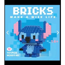 Kaptan Mavi Stitch Bricks 3D Yapboz Puzzle Yapı Oyuncakları