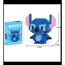 Kaptan Mavi Stitch Bricks 3D Yapboz Puzzle Yapı Oyuncakları