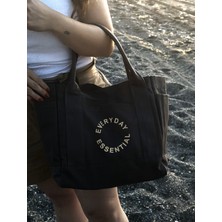 Volare Bags Kadın Siyah Kahvas El ve Omuz Çantası
