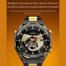 Amoled Ekran Silikon Metal Iki Kordonlu Ultimate Design Watch 4 Pro Akıllı Saat