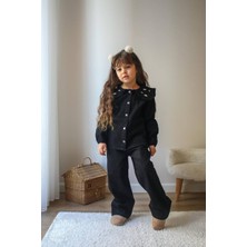 Sacro Kids Düğmeli Gömlek - Pantolon 2'li Kız Çocuk Takım
