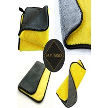 M.Y. Taso Çift Taraflı Mikrofiber Oto Kurulama Havlusu  700GSM (Kenarı Biye ) Vakkum 40X40CM