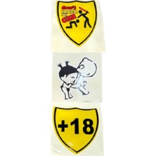 Don't Touch My Car Etiket Sticker 3'lü Araba
