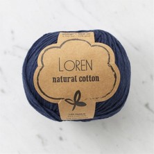 Loren Natural Cotton Lacivert El Örgü İpi- R005 - 33900