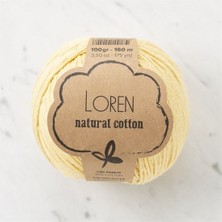 Loren Natural Cotton Pastel Sarı El Örgü İpi- R086 - 33915