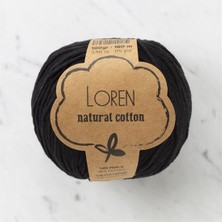 Loren Natural Cotton Siyah El Örgü Ipi - R004 - 33908