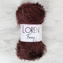 Loren Furry Kahverengi El Örgü İpi- RF093 - 34064