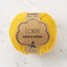 Loren Natural Cotton Hardal Sarı El Örgü İpi- R002 - 33919