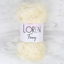 Loren Furry Krem El Örgü İpi- RF065 - 34062