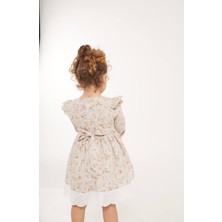 Teeny Weeny Kız Çocuk Çiçek Desen Fistolu Elbise