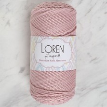 Loren Polyester Soft Macrame Pembe El Örgü Ipi - LM042 - 34446