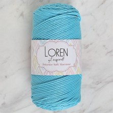 Loren Polyester Soft Macrame Turkuaz El Örgü Ipi - LM045 - 34447