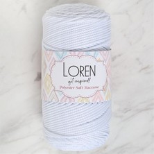 Loren Polyester Soft Macrame Optik Beyaz El Örgü Ipi - LM001 - 34426