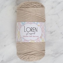 Loren Polyester Soft Macrame Taş Rengi El Örgü Ipi - LM005 - 34428
