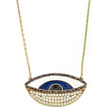 Masaliko Göz Gümüş Kolye SB406, 925 Ayar Kadın Gümüş Kolye