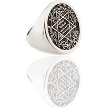 Necati Gün Sultan Süleyman Mühürlü Işlemeli Gümüş Erkek Yüzük