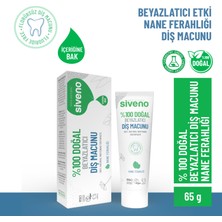 Siveno %100 Doğal Diş Macunu Beyazlatıcı Nane Ferahlığı Florürsüz 65 gr