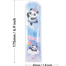 Vuki Panda Desenli Simli Sulu Kitap Ayracı