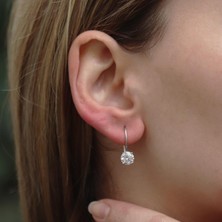 Necati Gün Tek Taş Klipsli Gümüş Küpe