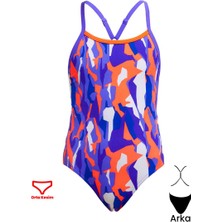 Funkita Tw Torvill Kız Çocuk Antrenman Mayo, Örgülü Sırt