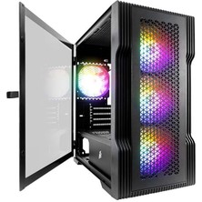 1st Player Trılobıte T3 Siyah 600W 80+ Raınbow 4X12CM Fan Temperli Cam Mesh USB 3.0 M-Atx Kasa