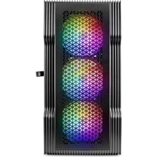 1st Player Trılobıte T3 Siyah 600W 80+ Raınbow 4X12CM Fan Temperli Cam Mesh USB 3.0 M-Atx Kasa