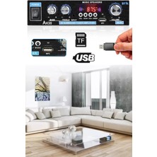 Judas 800W/2KANAL Audio Bluetooth 5.0 LCD Ekran Stereo Amfi