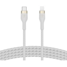 Boostcharge Pro Flex Örgülü Usb-C/lightning Kablosu, 1 M, Mfı Sertifikalı, 20 W, Hızlı Şarj Için, Pd Power Delivery Ile, iPhone 14/14 Plus, 13, 12, Pro, Max, Mini Gibi Cihazlar Için, Beyaz