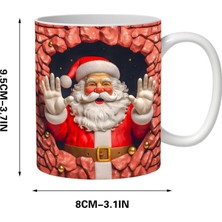 Noel Şişirilebilir Kardan Adam Kupası – Şişkin Tasarımlı Noel Baba Kupası, Noel Için 15OZ ve 11OZ Kahve Kupaları (Yurt Dışından)