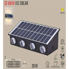 Cata CT-8010 Kos Solar LED Aplik 20W Günışığı (Güneş enerjili)