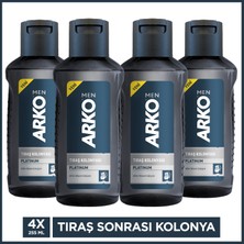 Arko Men Platinum Tıraş Sonrası Kolonya 4X255 ml