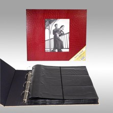 Nrcn 10 x 15  cm  600'LÜK Deri Fotoğraf Albümü Kırmızı