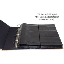 Nrcn 10 x 15  cm  600'LÜK Deri Fotoğraf Albümü Kırmızı