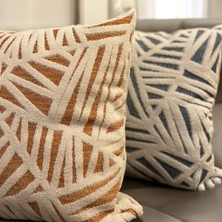 Q Collection Punch Desen, Şönil Kumaş Kırlent Kılıfı 45 x 45  cm
