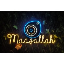 Çizgi Neon Cizgineon Maşallah Işıklı Neon LED Duvar Dekarasyon