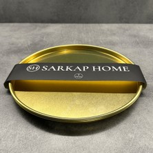 Sarkap Home 2'li Yuvarlak Sunumluk Tepsi - Gold