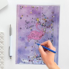 Vuki Flamingo Simli ve Sulu Kapaklı Kalem Kutulu A4 Defter