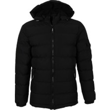 Modarar Erkek Dar Kesim Siyah Renk Şişme Mont RAR01233