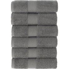 Maura Home Tomurcuk %100 Pamuk 6'lı El Havlusu Seti | 50X100 cm | Antrasit