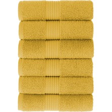 Maura Home Tomurcuk %100 Pamuk 6'lı El Havlusu Seti | 50X100 cm | Gold