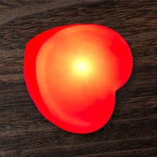 Cherry 2li Işıklı Kırmızı Kalp LED Lamba