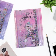 Vuki Unicorn Simli ve Sulu Kapaklı Kalem Kutulu A5 Defter