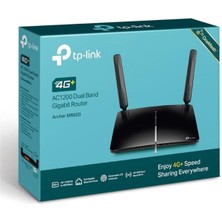 TP-Link Archer MR600, 4G+ Cat6 AC1200 Mbps, 4G/3G SIM Yuvası, MU-MIMO Teknolojisi, Yapılandırma Gerektirmez, Konuk Ağı ve Ebeveyn Kontrolü Desteği, Wi-Fi 5 Dual-Band Gigabit LTE Router