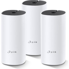 TP-Link Deco M4(3-pack), AC1200 Mbps, Dual-Band, Gigabit Portları, 100 Cihaza Kadar Bağlanılabilirlik, 370 m²'ye Kadar Kapsama, Mobil Uygulama ile Kolay Kurulum, Wi-Fi 5 Mesh Sistemi