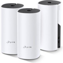 TP-Link Deco M4(3-pack), AC1200 Mbps, Dual-Band, Gigabit Portları, 100 Cihaza Kadar Bağlanılabilirlik, 370 m²'ye Kadar Kapsama, Mobil Uygulama ile Kolay Kurulum, Wi-Fi 5 Mesh Sistemi