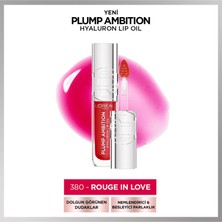 L'Oréal Paris Plump Ambition Hyaluron Lip Oil Besleyici ve Nemlendirici Dudak Parlatıcısı - 380 Rouge In Love