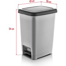 EW's Kitchenware 40 Litre Basmalı Çöp Kovası