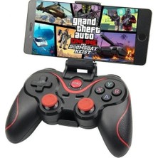 Wireless Kablosuz Oyun Kolu Bluetooth Joystick Gamepad Telefon Tutacağı Standlı