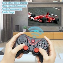 Wireless Kablosuz Oyun Kolu Bluetooth Joystick Gamepad Telefon Tutacağı Standlı