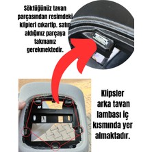 Rifter-Berlingo-Proace-Doblo Cam Tavana Entegre Saklama Gözü Sökülmesi Sonucu Arka Işık Çerçevesi